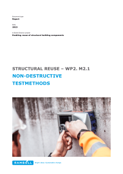 StructuralReuse - WP2. M2.1 Non-destructive testmethods