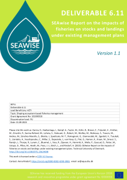 SEAwise Report on the impacts of fisheries on stocks and landings under existing management plans