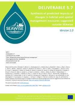 Synthesis of predicted impacts of changes in habitat and spatial management measures suggested outside SEAwise
