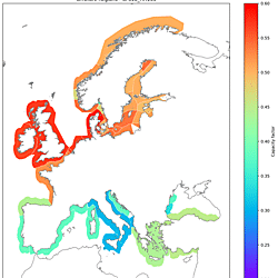 Time series of hourly resolution Offshore Wind generation for European Scale Energy system studies