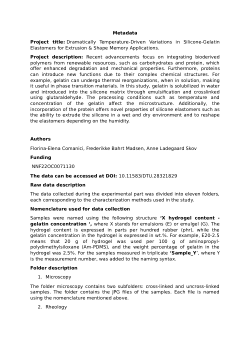 Raw data for 'Dramatically Temperature-Driven Variations in Silicone-Gelatin Elastomers for Extrusion & Shape Memory Applications<b> </b>'.