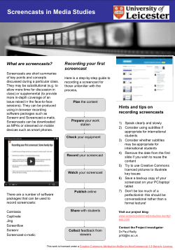Screencasts in media studies poster