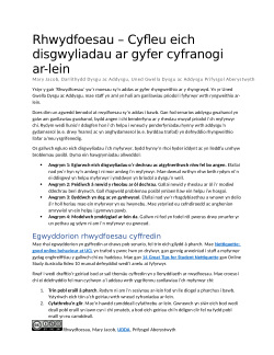 Rhwydfoesau – Cyfleu eich disgwyliadau ar gyfer cyfranogi ar-lein