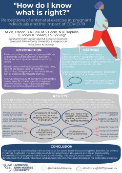 How do I know what is right? Perceptions of antenatal exercise in pregnant individuals and the impact of COVID-19