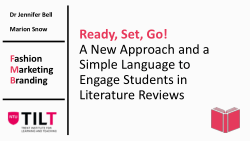 Ready Set Go A new approach and simple language to engage students in literature reviews