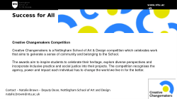 Success for All: Creative Changemakers