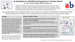 An Evaluation of a Mindfulness Programme in a Primary School