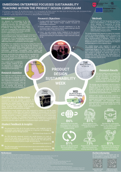Embedding Enterprise Focussed Sustainability Teaching Within The Product Design Curriculum