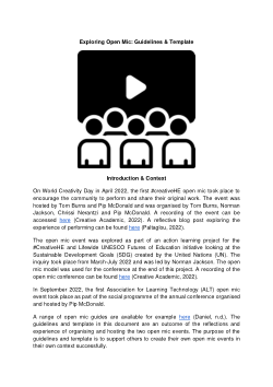 Exploring the Open Mic Guidelines & Template