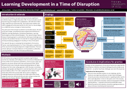 Learning Development in a Time of Disruption [Poster]