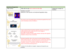 Emotional regulation facilitators script for RGM