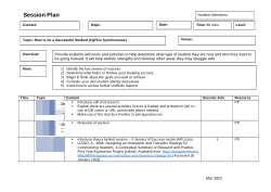 How to be a Successful Student Session Plan.doc