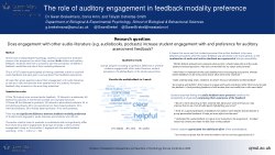 The role of auditory engagement in feedback modality preference