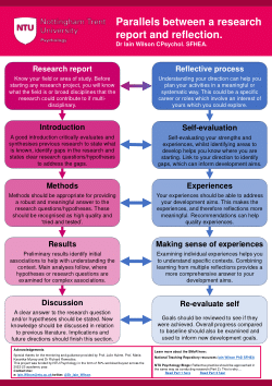 Parallels between a research report and reflection - An infographic