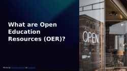 A Brief Introduction to OER