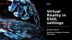 VR in ESOL settings