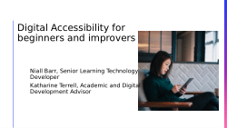 Digital accessibility for beginners and improvers