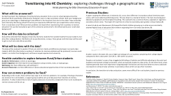 Transitioning into HE Chemistry: exploring challenges through a geographical lens (Initial planning for BSc Chemistry Education Project)