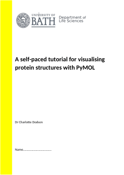 A self-paced tutorial for visualising protein structures using PyMOL
