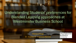 Understanding Students' preferences for Blended Learning approaches