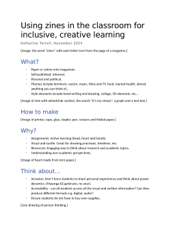 Using zines in the classroom for inclusive, creative learning