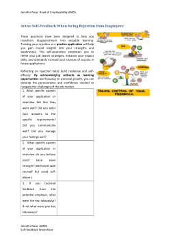Active self-feedback when facing rejection from employers