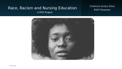 Race and Racism in Nursing Education, Reciprocal Scholar Visiting Program