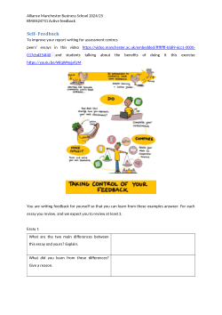 Example Worksheets for Self-feedback