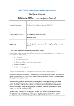 Unveiling Student Experiences: The Being, Belonging, Becoming Survey