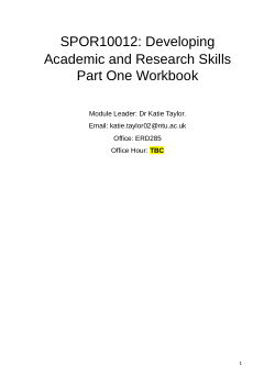 Developing Academic Skills Workbook