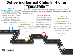 Delivering Journal Clubs in Higher Education: A Roadmap for Success