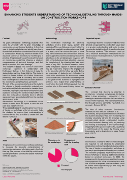 Enhancing students' understanding of technical detailing through hands-on construction workshops