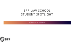 BPP Law School Student Spotlight: A showcase of excellence