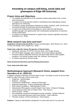 Innovating on campus well-being, social value and greenspace of Edge Hill University