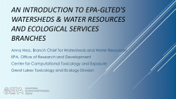 An Introduction to EPA-GLTED\u0026#39;s Watersheds \u0026 Water Resources and Ecological Services Branches