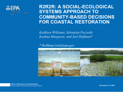 R2R2R: A SOCIAL-ECOLOGICAL SYSTEMS APPROACH TO COMMUNITY-BASED DECISIONS FOR COASTAL RESTORATION