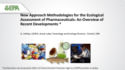 New Approach Methodologies for the Ecological Assessment of Pharmaceuticals: An Overview of Recent Developments
