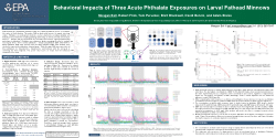 Behavioral Impacts of Three Acute Phthalate Exposures on Larval Fathead Minnows