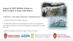 Impact of 2023 Wildfire Smoke on Black Carbon in Great Lake Waters