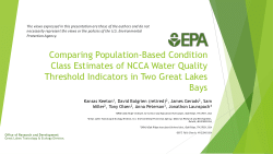 Comparing Population Based Condition Class Estimates of NCCA Water Quality Threshold Indicators in Two Great Lakes Bays