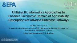 Utilizing Bioinformatics Approaches to Enhance Taxonomic Domain of Applicability Descriptions of Adverse Outcome Pathways