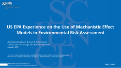 US EPA Experience on the Use of Mechanistic Effect Models in Environmental Risk Assessment