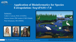 Application of Bioinformatics for Species Extrapolation-Part I: Introduction to SeqAPASS; Part II: Interpretation of SeqAPASS results