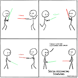 Social Distancing Lightsaber