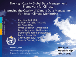 The High Quality Global Data Management Framework for Climate ...