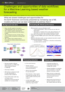 Challenges and opportunities of data workflows for a Machine Learning ...