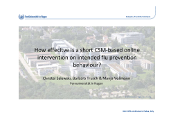 How effective is a short CSM-based online intervention on intended flu prevention behaviour?