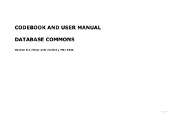 Common Rules. The regulation of institutions for managing commons in Europe, 1100 - 1800