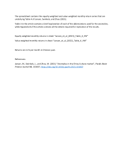 Data: Anomalies in the China A-share market