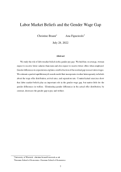 Labor Market Beliefs and the Gender Wage Gap